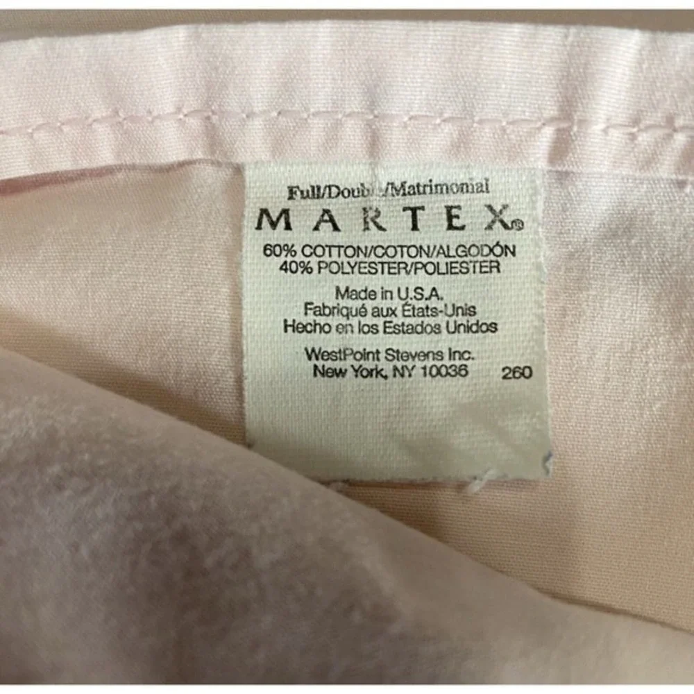 VINTAGE Martex - West Point Stevens Solid Light Pink Full Sheet Set- Rare‎ -HTF